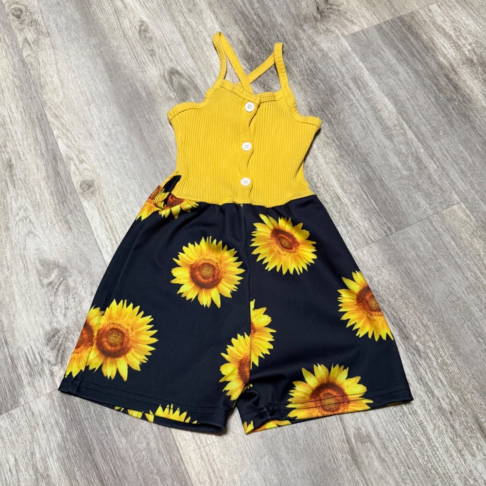 Sunflower SHEIN‎ 3T shorts romper one piece